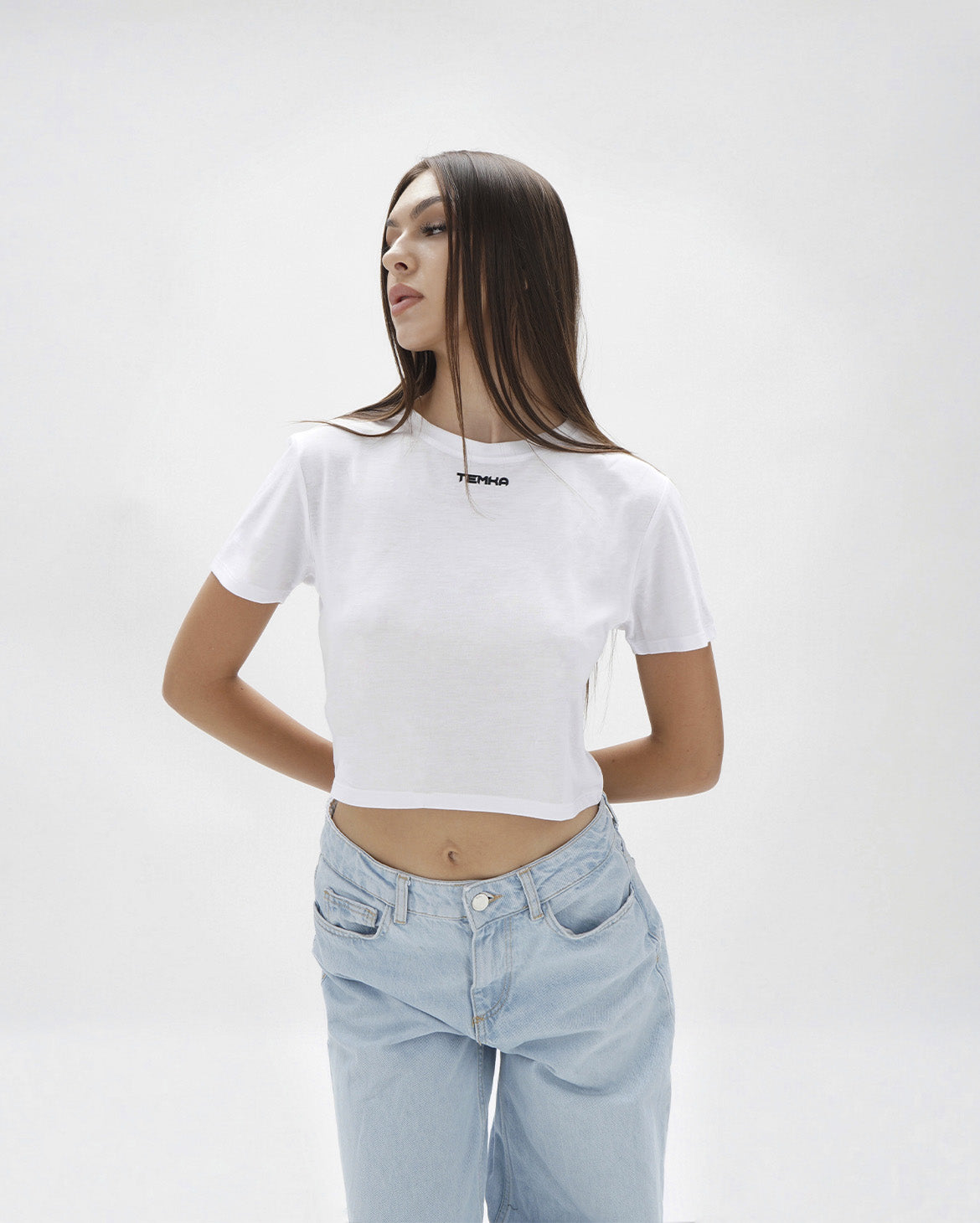 TEMKA T-SHIRT CROP SLIM "BAZA" FEMALE