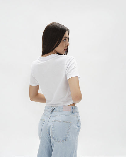 TEMKA T-SHIRT CROP SLIM "BAZA" FEMALE