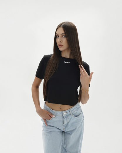 TEMKA T-SHIRT CROP SLIM "BAZA" FEMALE