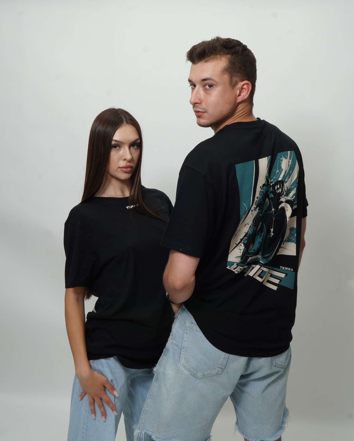 KOSZULKA TEMKA OVERSIZE "JUST RIDE" UNISEX