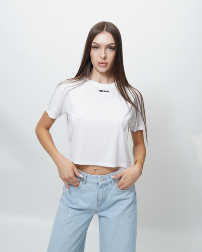 TEMKA T-SHIRT CROP SLIM "RED CITY" FEMALE